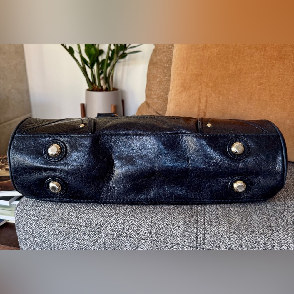 Marc by Marc Jacobs Dark Blue Leather Large Satchel with Silver/gold Hardware - Picture 8 of 15
